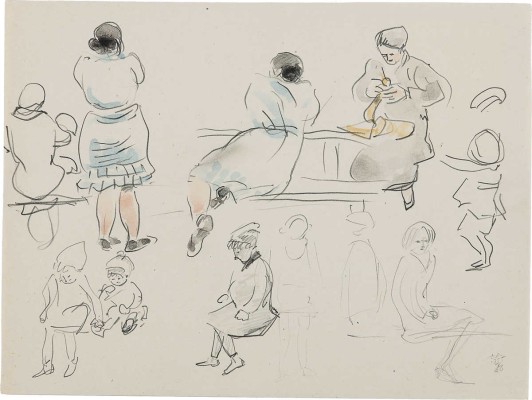 Митрохин Дмитрий Исидорович. Лист с набросками